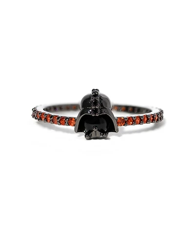 Girls Crew Star Wars Lord Vader Gunmetal Crystal Rings