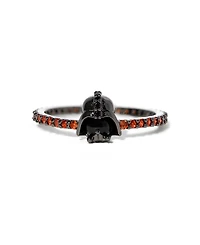 Girls Crew Star Wars Lord Vader Gunmetal Crystal Rings