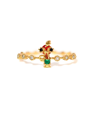 Girls Crew Disney Princess Moana Hei Crystal Gold Plated Rings