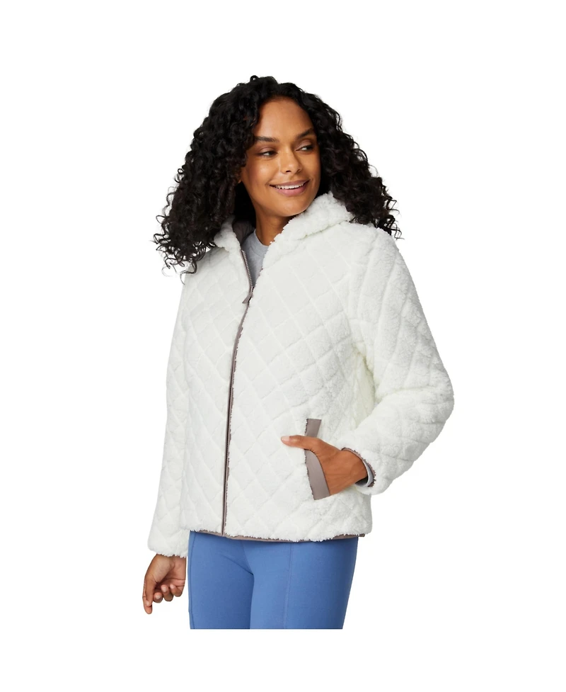 Free Country Women's Hooded Cirrus Quilted Reversible Jacket