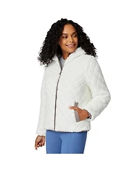 Free Country Women's Hooded Cirrus Quilted Reversible Jacket