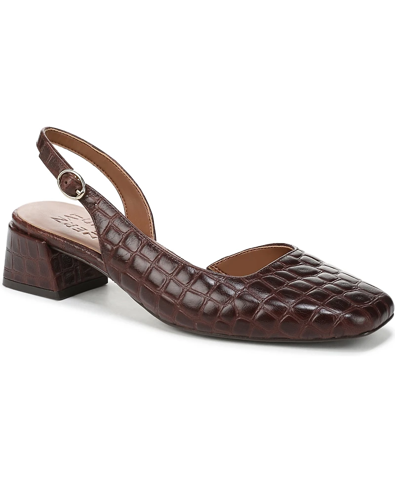 Naturalizer Women's Jayla Mid-Heel Square Toe Slingback Pumps