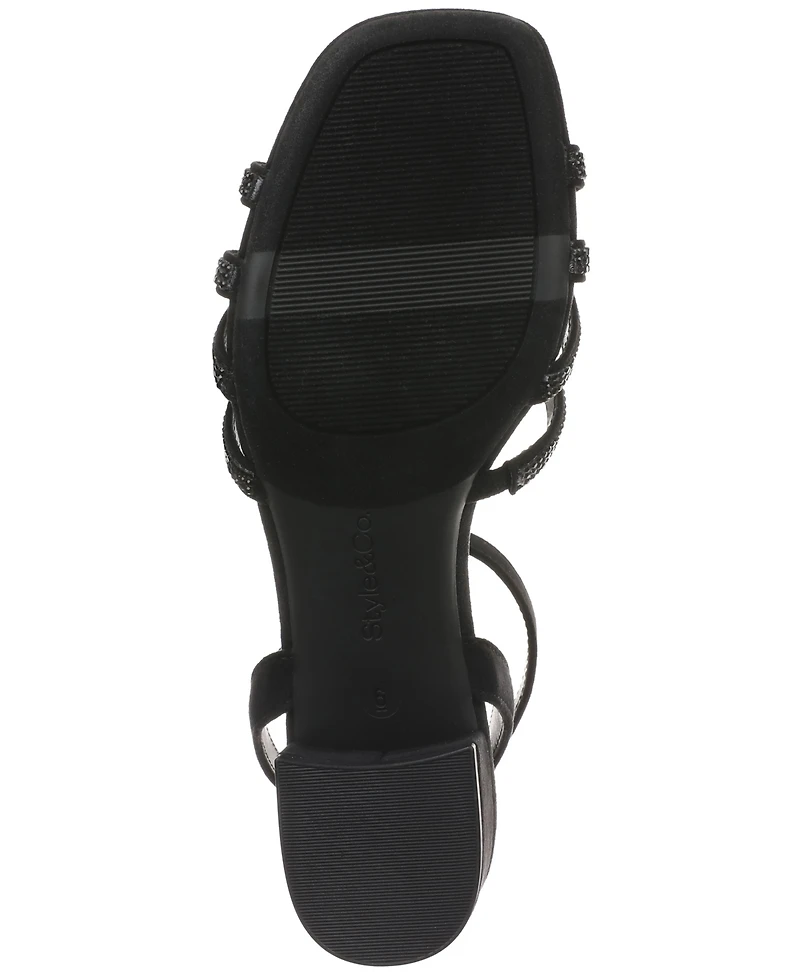 Style & Co Women's Vidaaa Block Heel Embellished Sandals, Macy's Exclusive