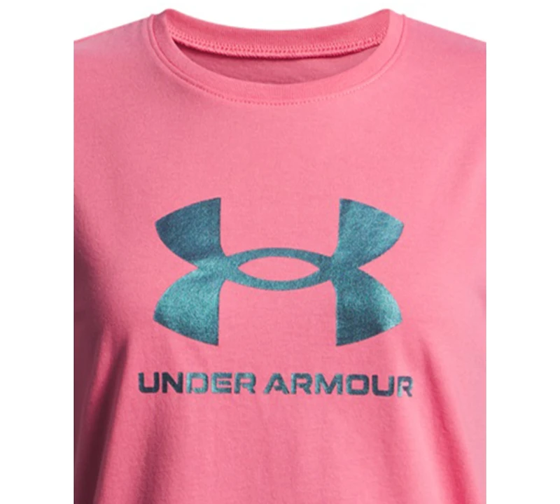 Under Armour Girls 6-16 Short-Sleeves Rival Shimmer T-Shirt