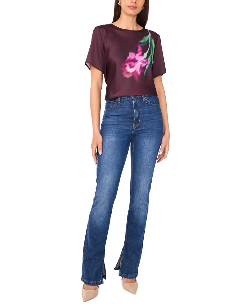 Vince Camuto Women's Crew Neck Short Sleeve Top