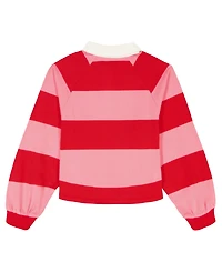 Tommy Hilfiger Girls 2T-6X Striped Rugby Sweatshirt