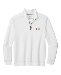 Tommy Bahama Men's White Miami Hurricanes Montego Bay Half-Zip Jacket