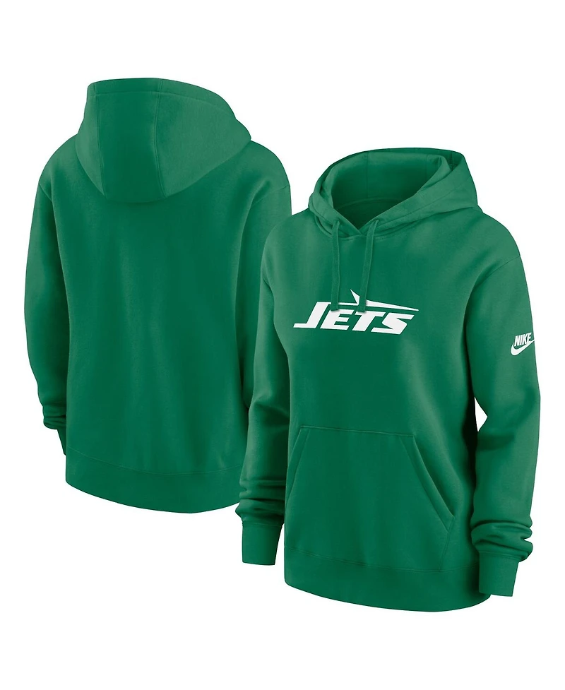 Nike Women's Green New York Jets Club Fleece Pullover Hoodie
