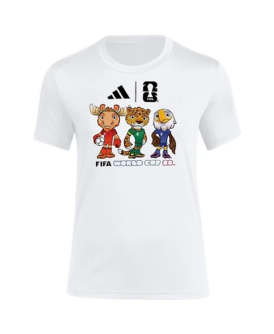 Adidas Women's White Fifa World Cup Gear 2026 Mascot T-Shirt
