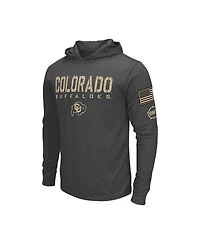 Colosseum Men's Heather Black Colorado Buffaloes Team Oht Military Appreciation Long Sleeve Hoodie T-Shirt