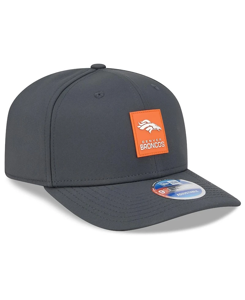 New Era Men's Charcoal Denver Broncos 2025 Sideline Cold Weather 9SEVENTY Adjustable Hat