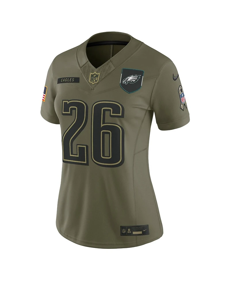 Nike Women's Saquon Barkley Olive Philadelphia Eagles 2025 Salute to Service Limited Jersey