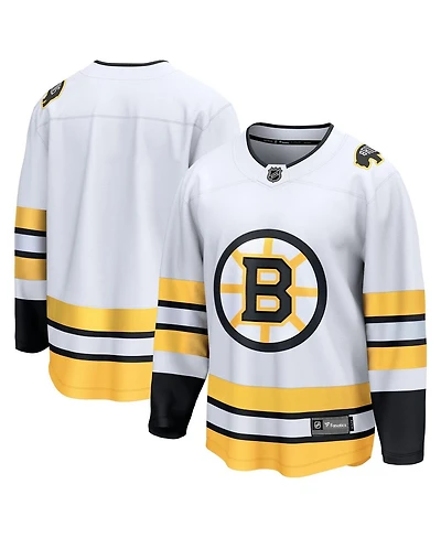 Fanatics Men's White Boston Bruins Away Breakaway Jersey