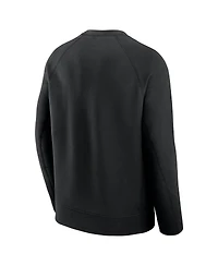 Nike Men's Black Chicago Cubs Tech Fleece Raglan Sweatshirt