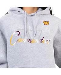 G-iii 4Her by Carl Banks Women's Gray Washington Commanders Shadow Logo Fleece Pullover Hoodie