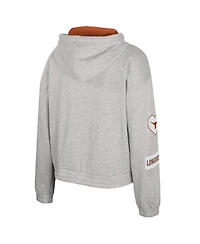 Colosseum Women's Gray Texas Longhorns Alfie Full-Zip Hoodie Jacket
