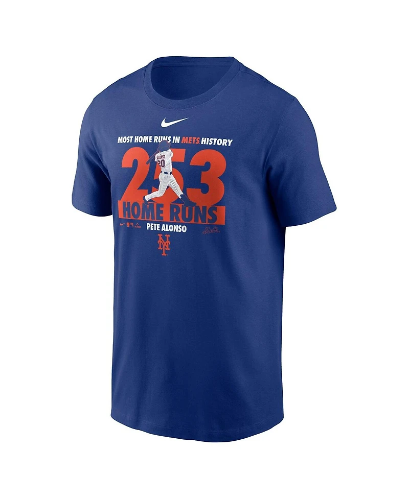 Nike Men's Pete Alonso Royal New York Mets Home Run Record T-Shirt