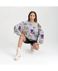 Gameday Couture Women's Gray Lsu Tigers Always on Repeat Fleece Sweatshirt