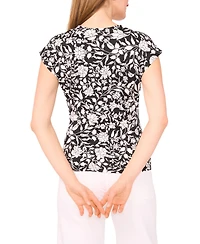 Vince Camuto Women's V-Neck Short Sleeve Top