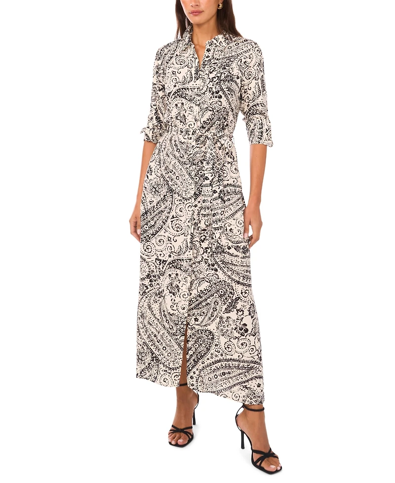Vince Camuto Women's Collared Neck Shirt Dress