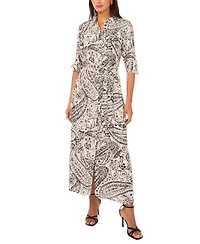 Vince Camuto Women's Collared Neck Shirt Dress