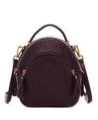 Small Leather Backpack Purse Convertible Crossbody Bag Womens Fashion Backpack for Travel and Everyday Handbag with Gold Hardware and Detachable Strap