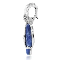 American West Jewelry Sterling Silver Sodalite Bird Pendant Enhancer