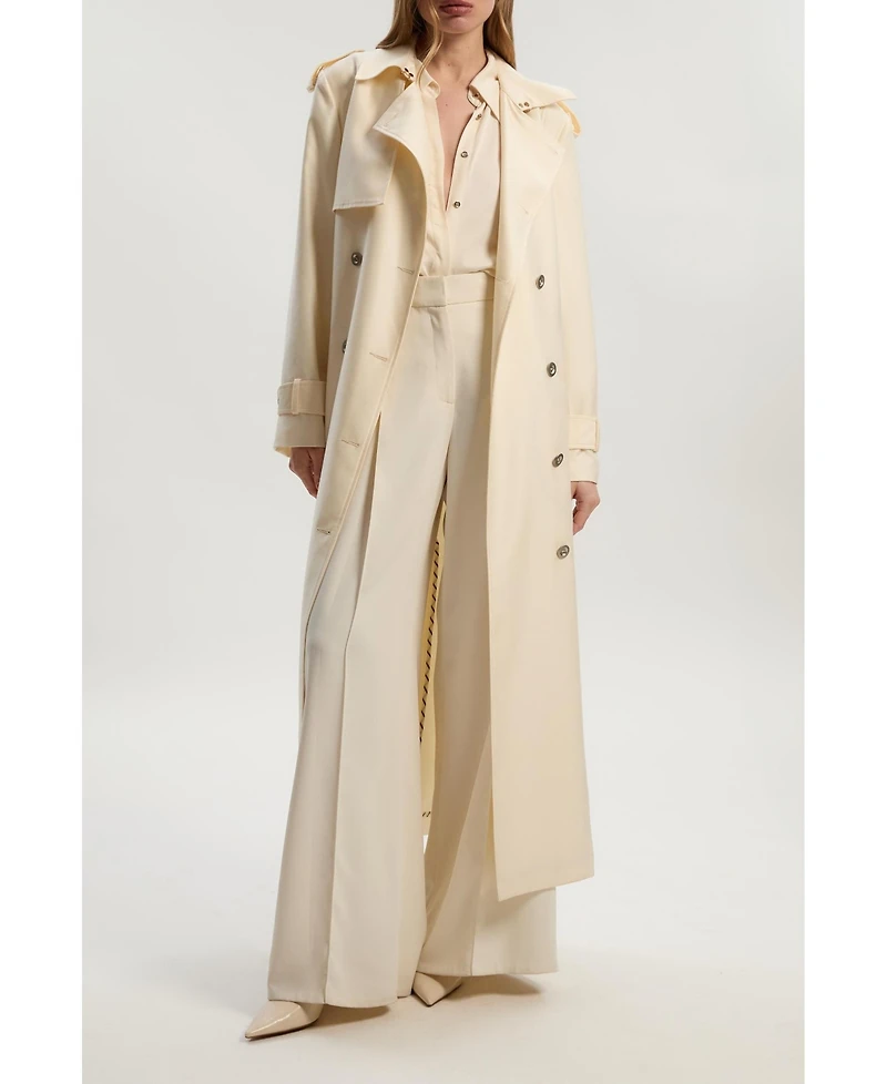 Karen Millen Women's Soft Signature Trench Coat