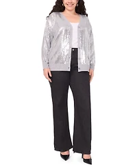 Vince Camuto Plus Sequined V-Neck Cardigan Sweater