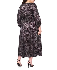 Vince Camuto Plus 3/4-Sleeve V-Neck Maxi Dress