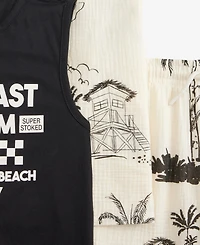 Epic Threads Boys 5-20 3-Pc. Gauze Resort Shirt, Tank Top & Shorts Set, Macy's Exclusive