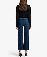 7 For All Mankind Women's Calie Straight Leg Ankle Jeans