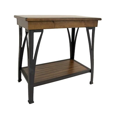 Intercon Chairside Table, 15 x 26 x 24 in Copper