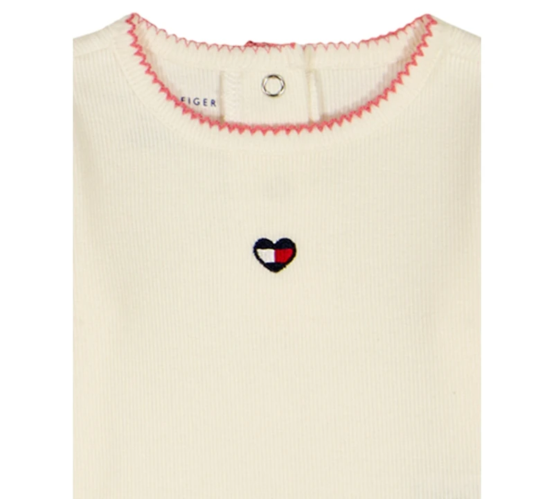 Tommy Hilfiger Baby Girls 3-Piece Crewneck T-Shirt, Vest, and Leggings Set