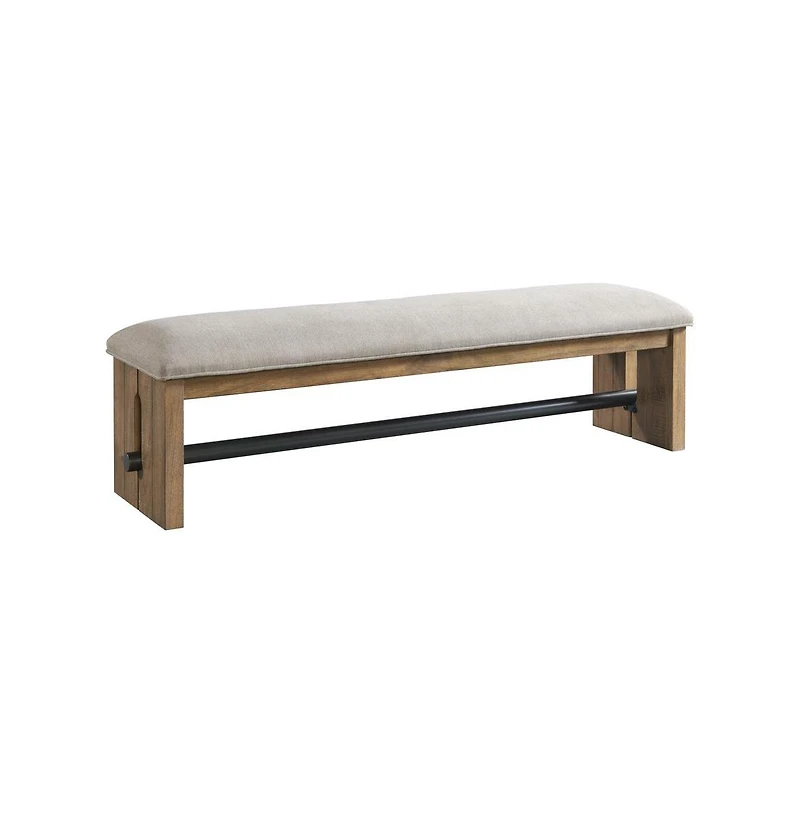 Intercon Bench, 64"" Backless in Weathered Oak