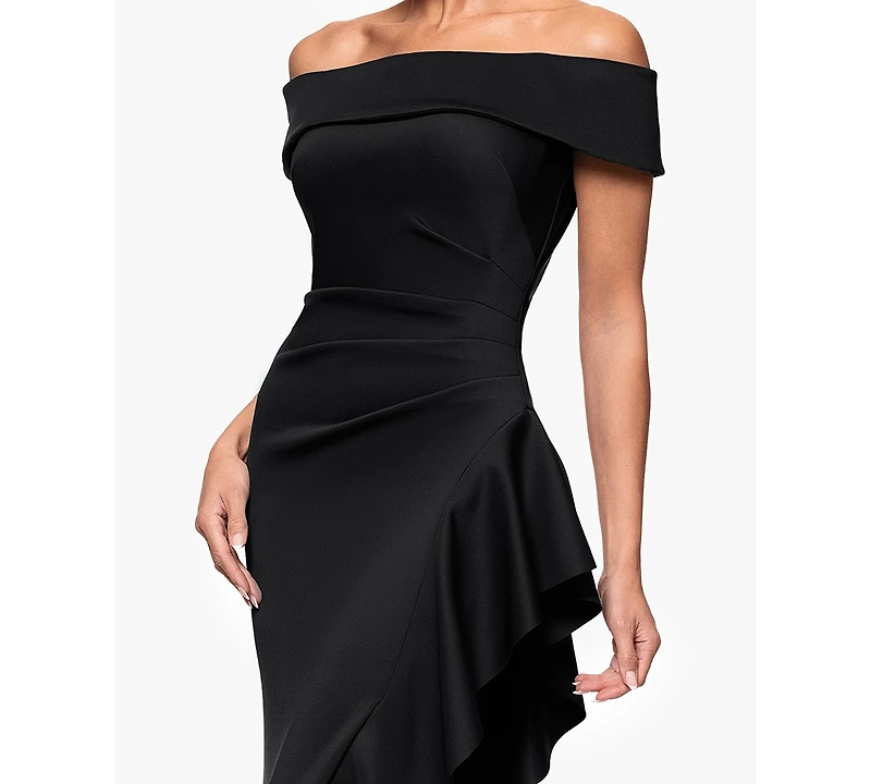 Xscape Petite Off The Shoulder Sleeveless Dress