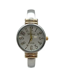 Olivia Pratt Metallic Everyday Minimalist Bangle Women Watch, Two Tone
