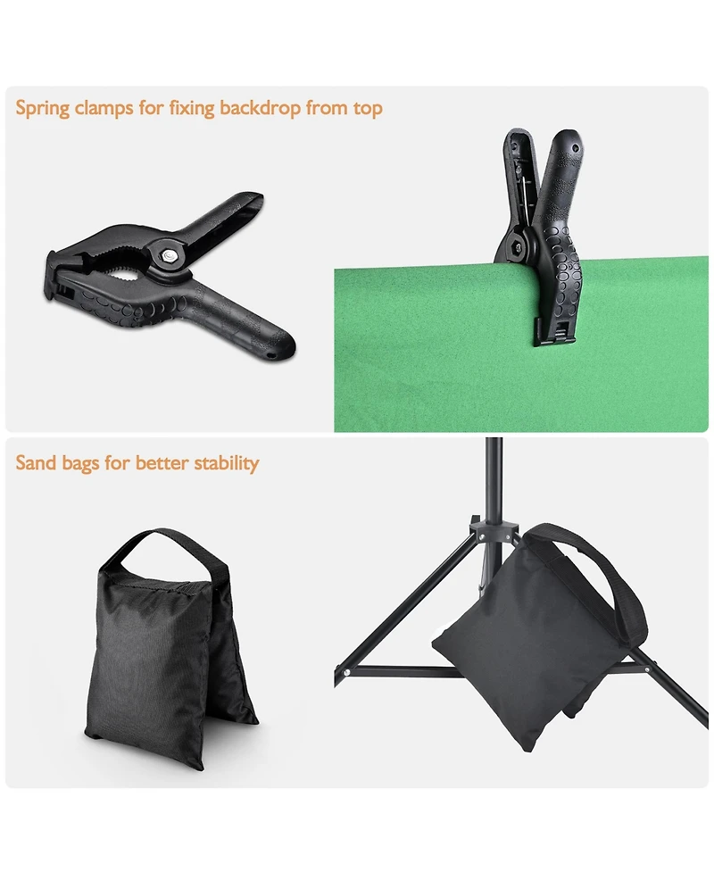 Yescom 5 Sets of 7x10 Ft Backdrop Stand Party Decor Baby Shower Backdrop Support Studio