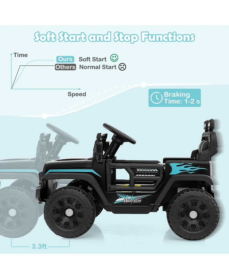 Costway 12V Kids Ride on Truck Car Battery Powered Electric Vehicle with Remote Control
