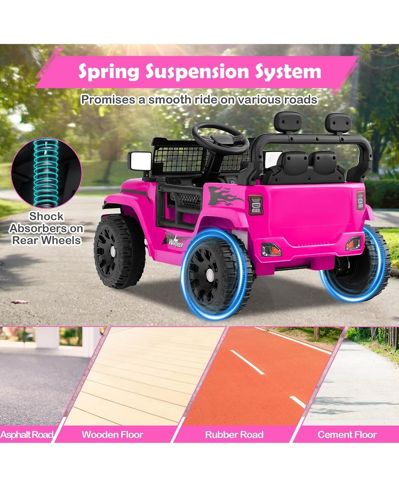 Costway 12V Kids Ride on Truck Car Battery Powered Electric Vehicle with Remote Control