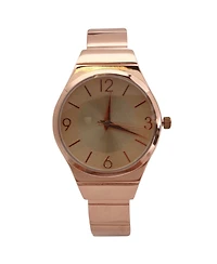 Rose Gold Simply Texture Bangle Watch