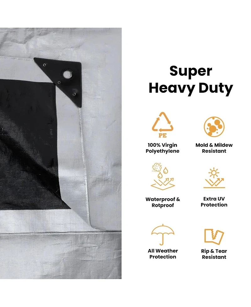8 oz. Poly Tarpaulin 6x8 Brown
