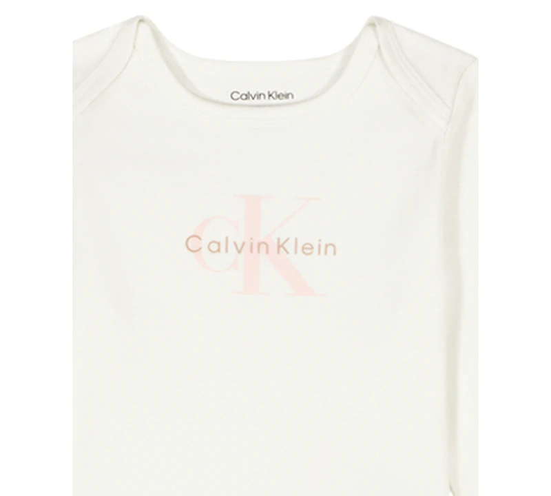 Calvin Klein Baby Girls 3-Piece Long-Sleeve Bodysuit, Jacket and Pants Set
