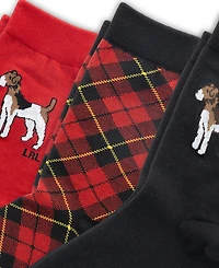 Lauren Ralph Lauren Women's 3-Pack Dog Crew Socks