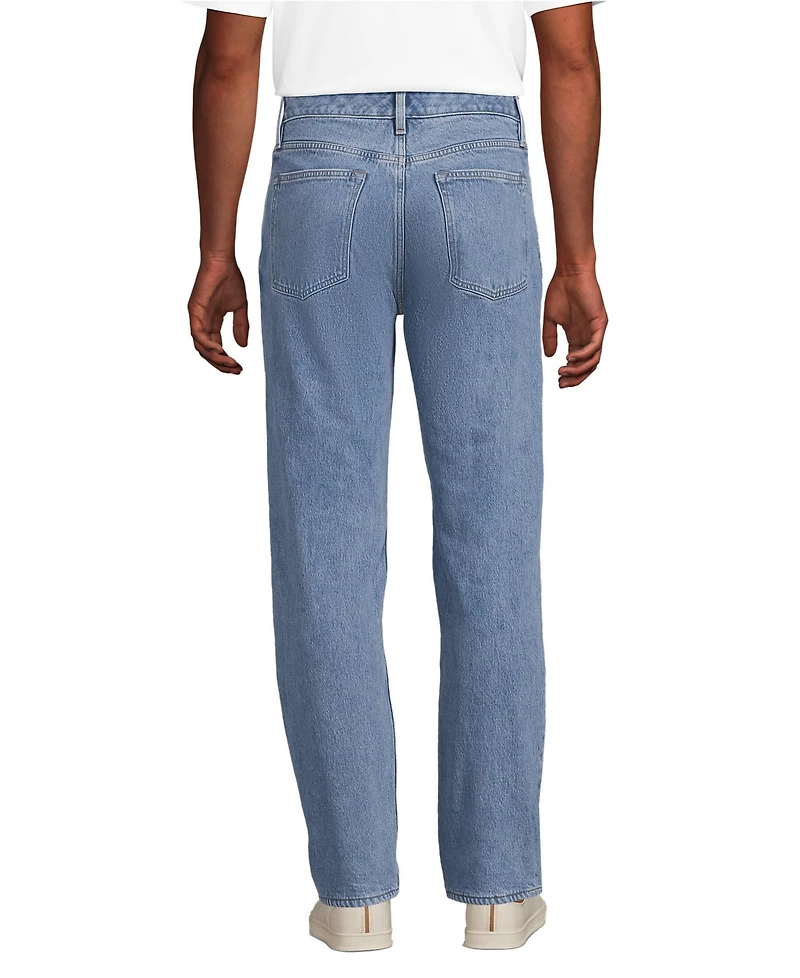 Lands' End Men's Stretch Comfort Waist Classic Fit Flannel Lined Jean