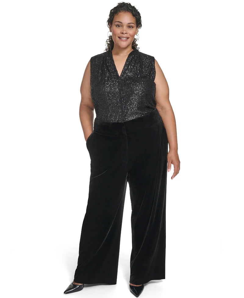 Calvin Klein Plus Wide Leg Pants
