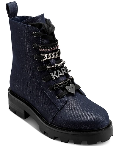 Karl Lagerfeld Paris Women's Mela Combat Boots