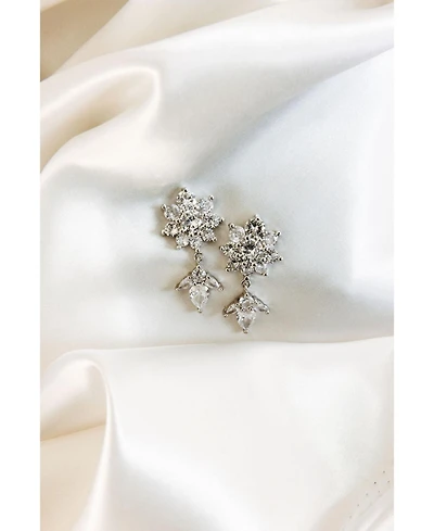 Untamed Petals Whisper Crystal Drop Earrings