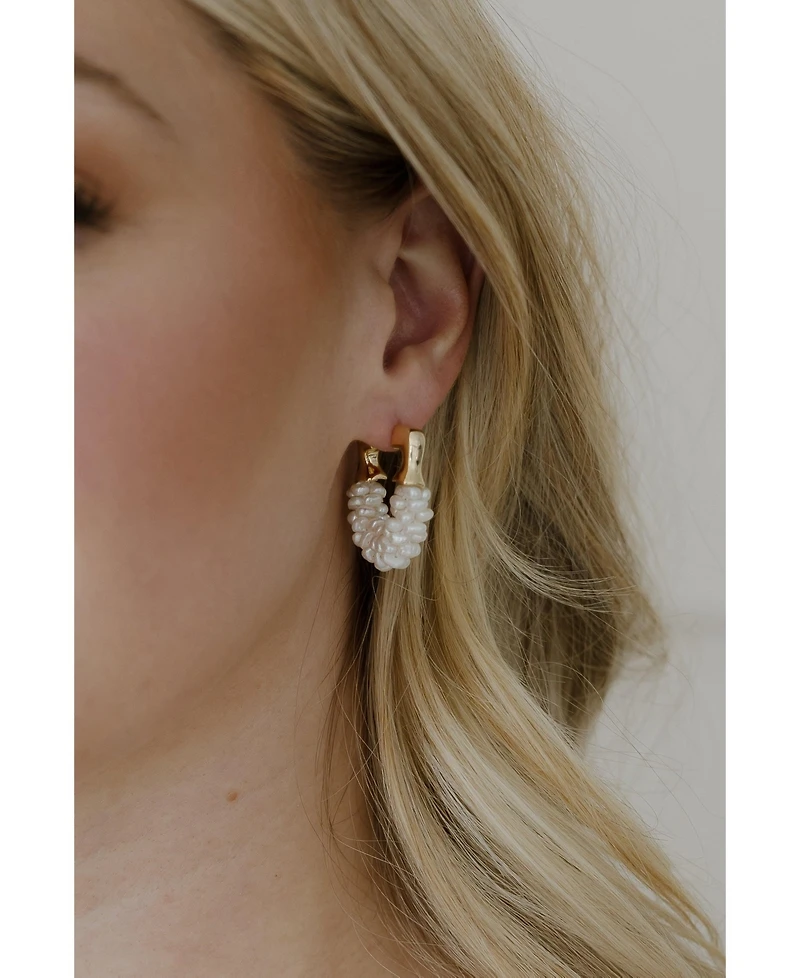 Untamed Petals Chateau Pearl Hoops