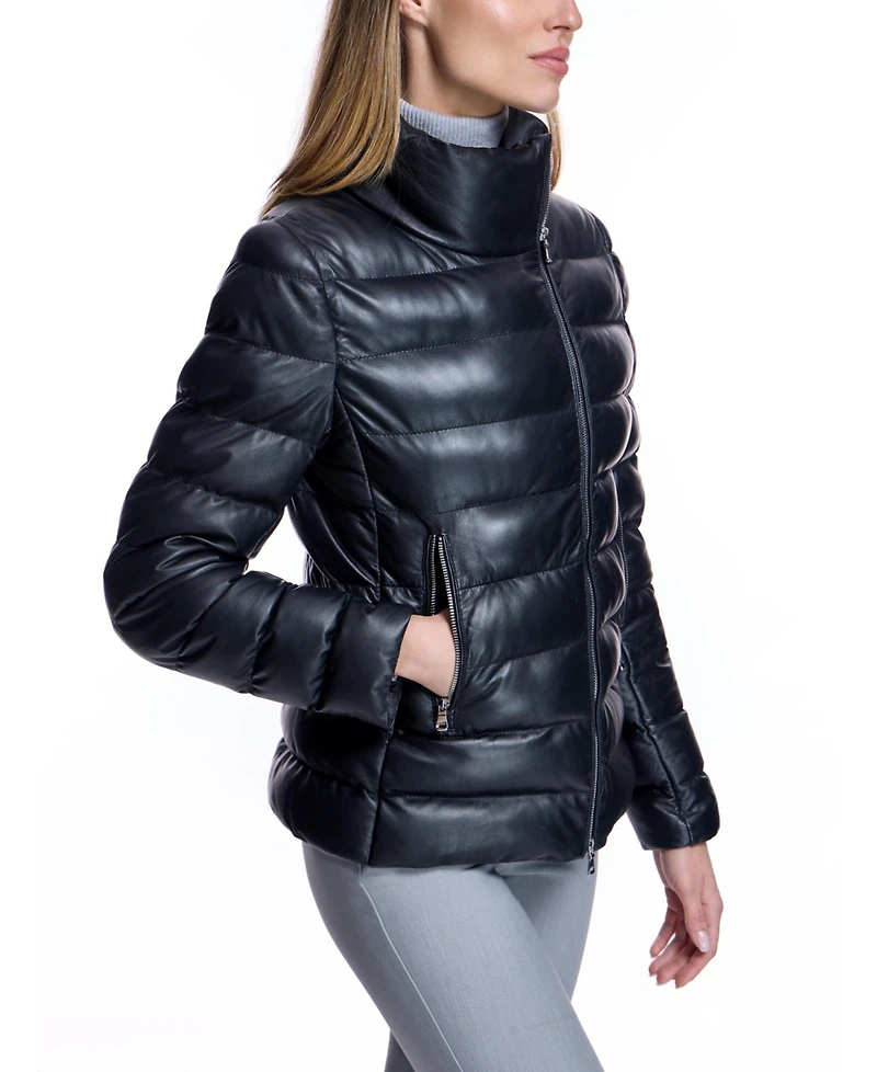 Julia & Stella by Maximilian Women's Horizontal Leather Jacket